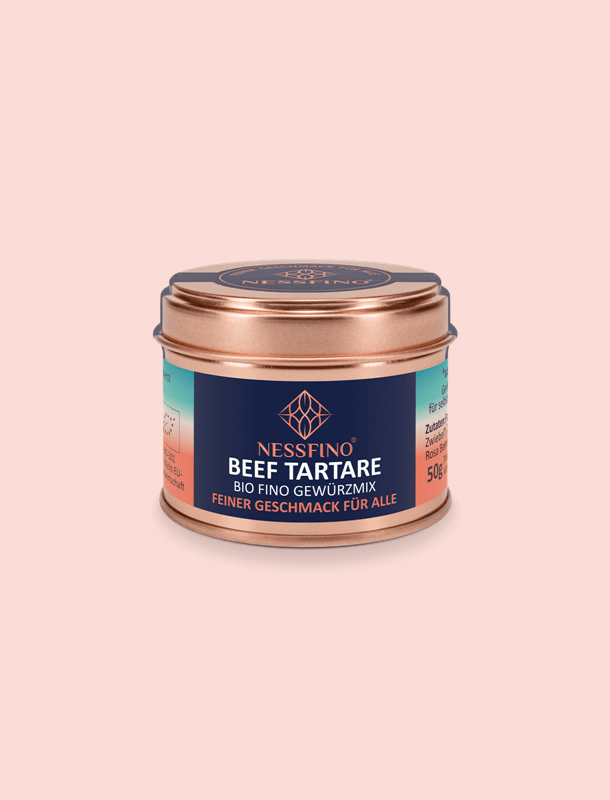 bio-beef-tartare-gewuerzmischung-nessfino- Beefsteak á la Tartare-spice-Rindfleisch